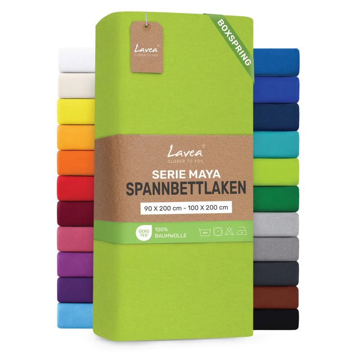 Spannbettlaken Maya Boxspring, 100% Baumwolle, Matratzenhöhe bis 35 cm