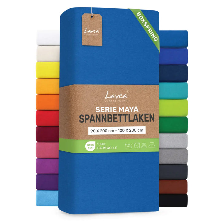 Spannbettlaken Maya Boxspring, 100% Baumwolle, Matratzenhöhe bis 35 cm