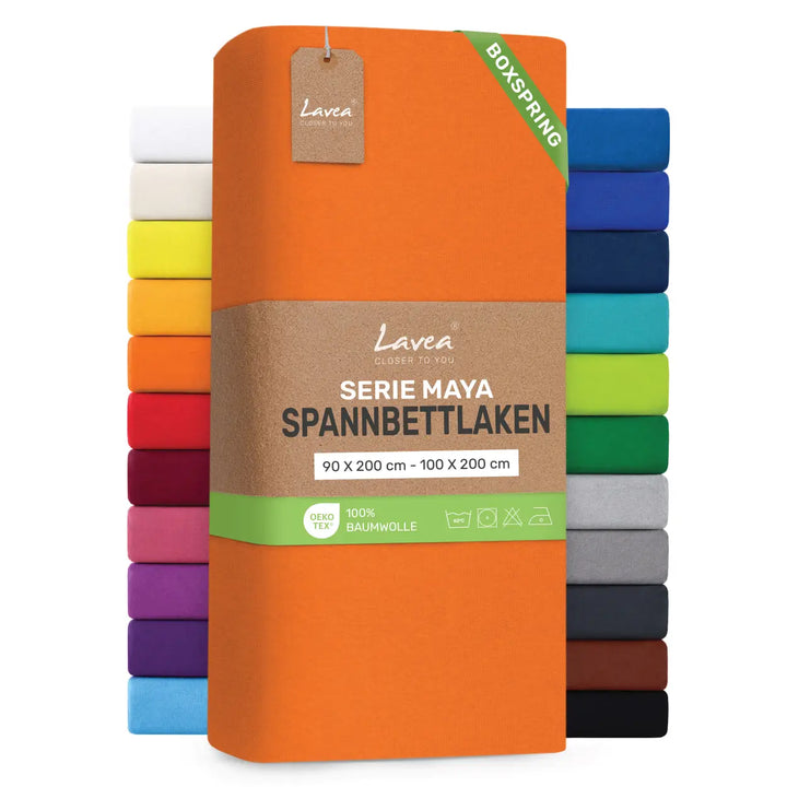 Spannbettlaken Maya Boxspring, 100% Baumwolle, Matratzenhöhe bis 35 cm