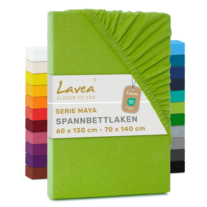 Spannbettlaken Maya aus Baumwolle, mit Rundumgummi, Matratzenhöhe bis 20 cm
