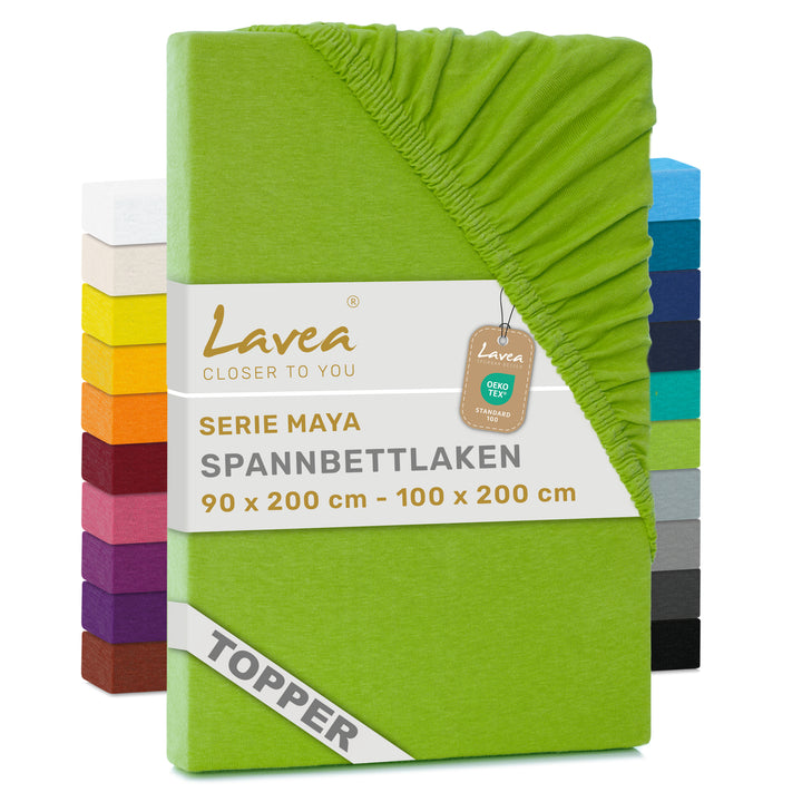 Spannbettlaken Maya für Topper, 100% Baumwolle, Matratzenhöhe bis 10 cm