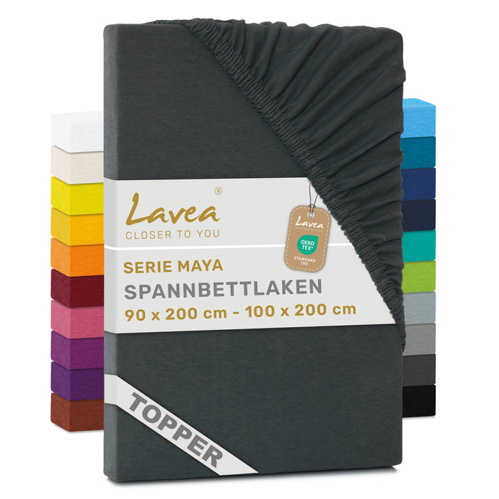 Spannbettlaken Maya für Topper, 100% Baumwolle, Matratzenhöhe bis 10 cm