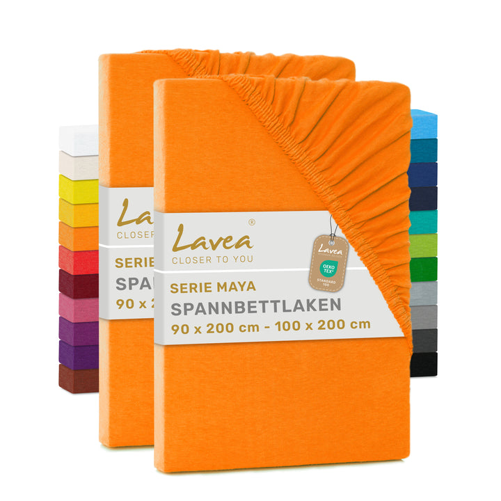 Spannbettlaken Maya, 2er Set, 100% Baumwolle
