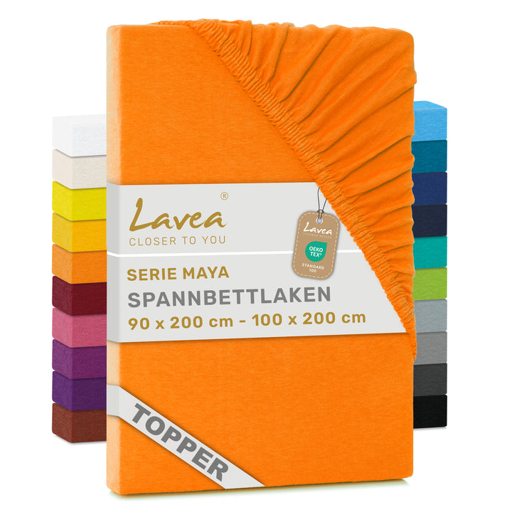 Spannbettlaken Maya für Topper, 100% Baumwolle, Matratzenhöhe bis 10 cm