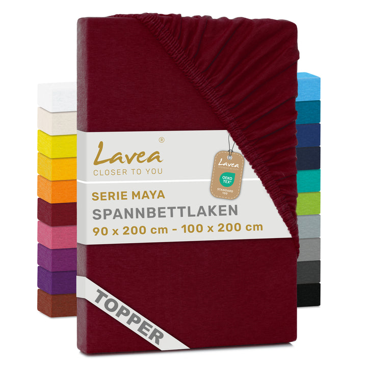 Spannbettlaken Maya für Topper, 100% Baumwolle, Matratzenhöhe bis 10 cm