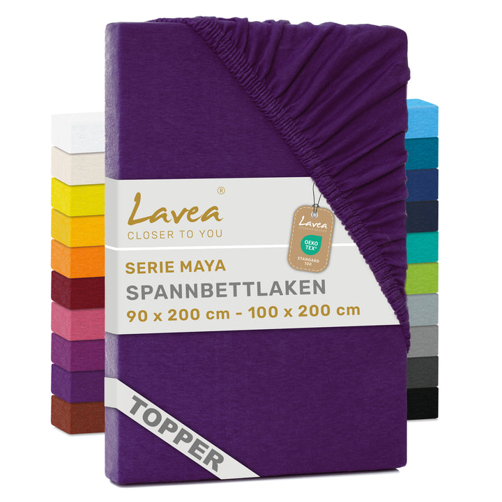 Spannbettlaken Maya für Topper, 100% Baumwolle, Matratzenhöhe bis 10 cm