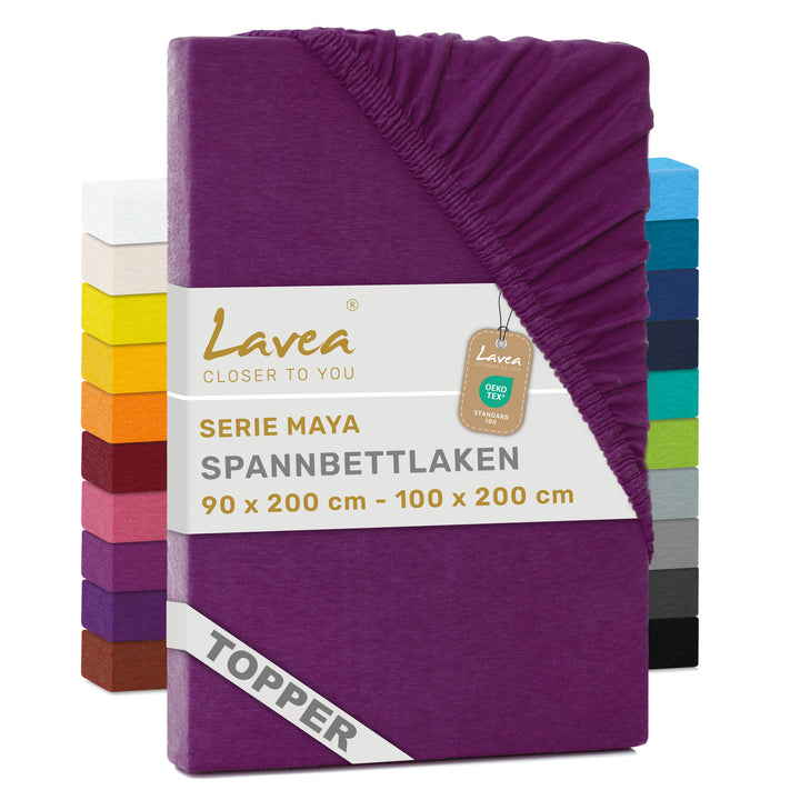 Spannbettlaken Maya für Topper, 100% Baumwolle, Matratzenhöhe bis 10 cm