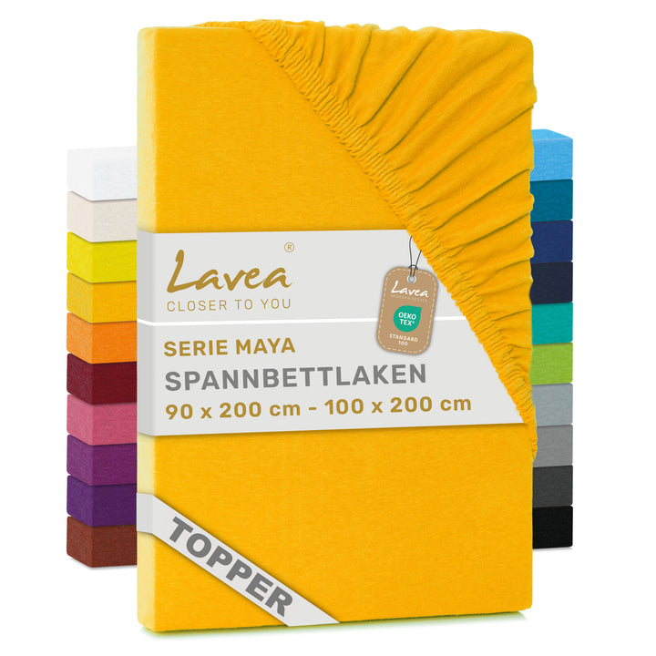 Spannbettlaken Maya für Topper, 100% Baumwolle, Matratzenhöhe bis 10 cm
