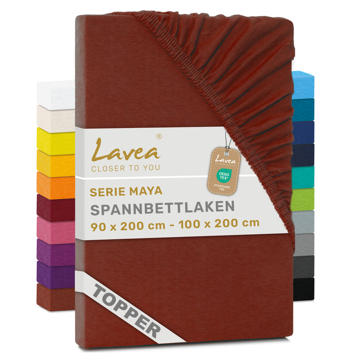 Spannbettlaken Maya für Topper, 100% Baumwolle, Matratzenhöhe bis 10 cm