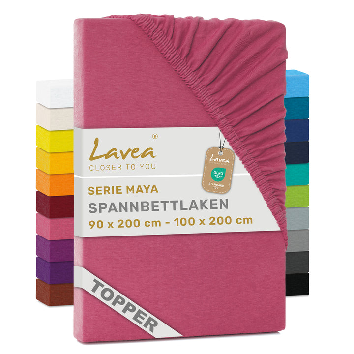 Spannbettlaken Maya für Topper, 100% Baumwolle, Matratzenhöhe bis 10 cm
