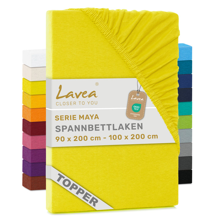 Spannbettlaken Maya für Topper, 100% Baumwolle, Matratzenhöhe bis 10 cm