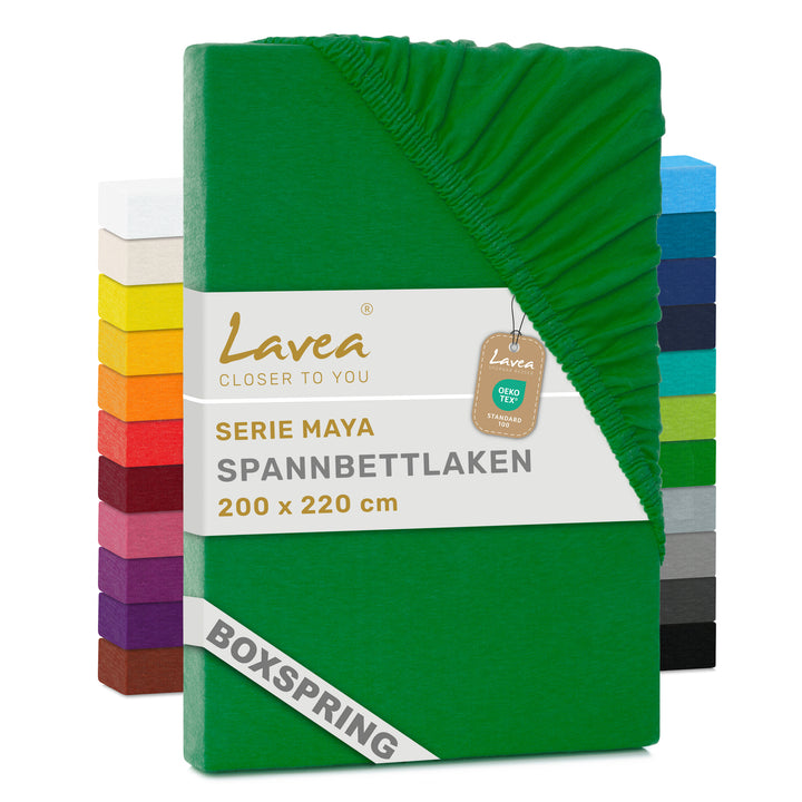 Spannbettlaken Maya Boxspring, 100% Baumwolle, Matratzenhöhe bis 35 cm