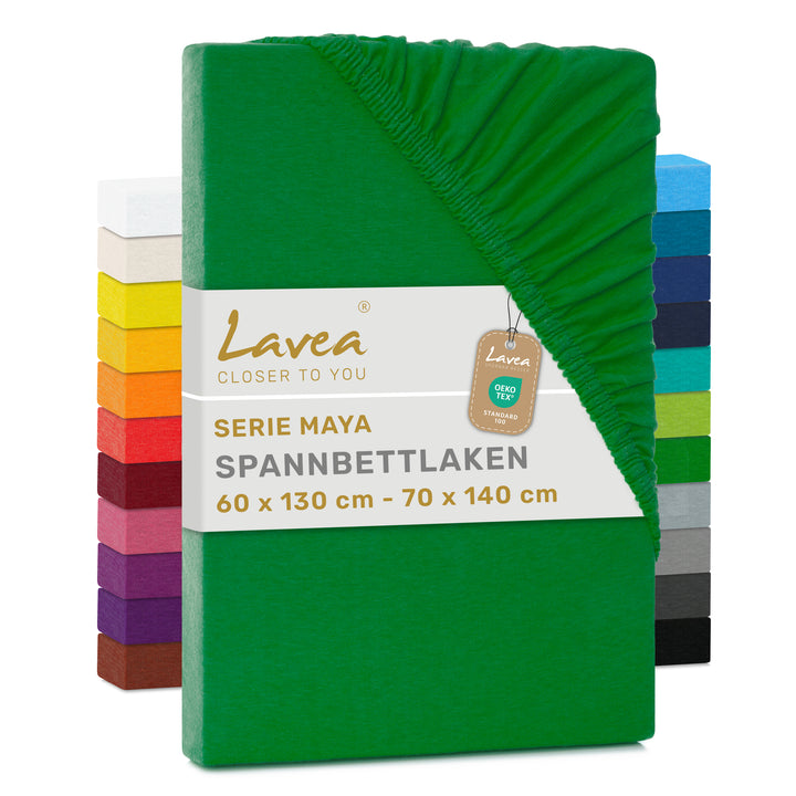 Spannbettlaken Maya aus Baumwolle, mit Rundumgummi, Matratzenhöhe bis 20 cm