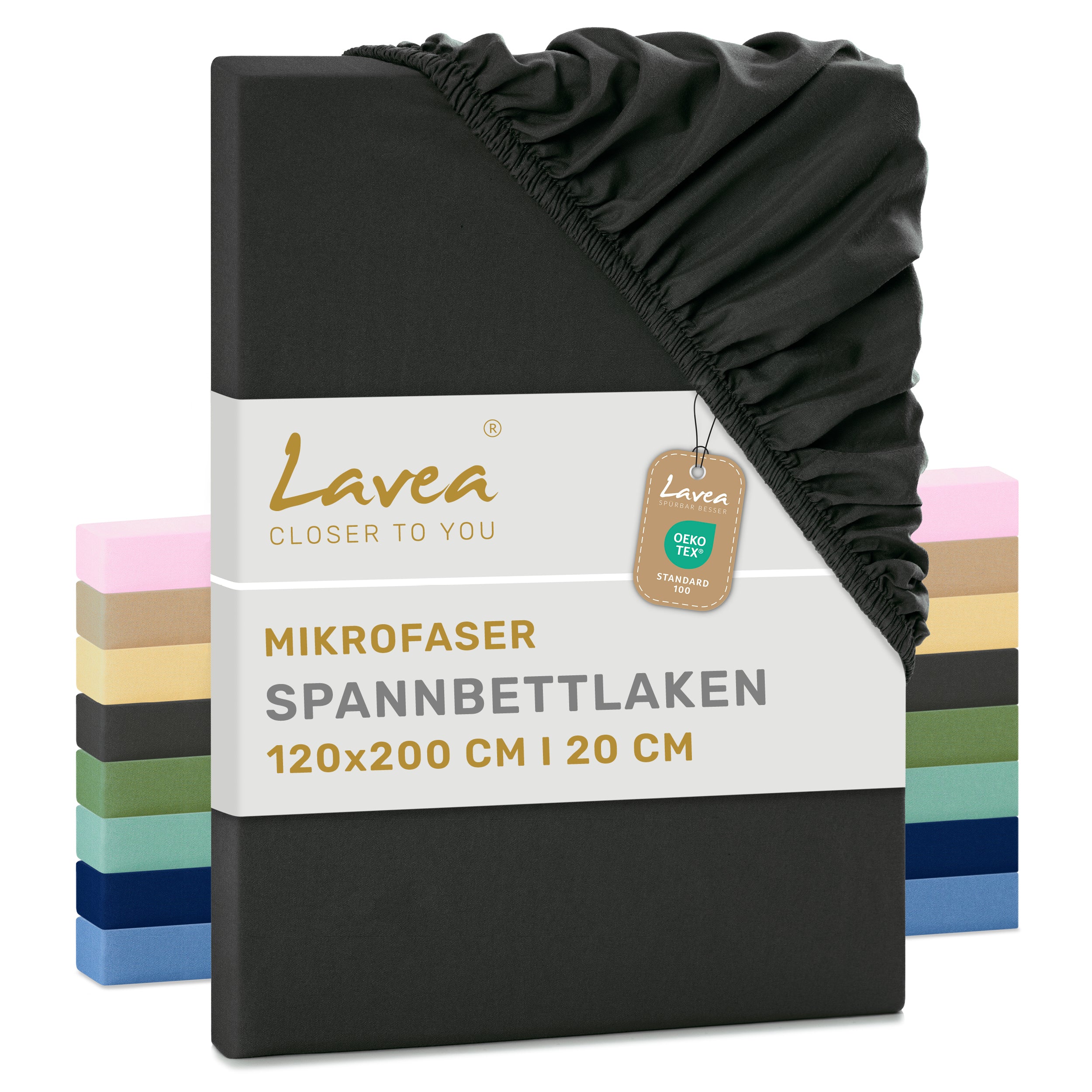 Spannbettlaken, Mikrofaser, mit Rundumgummi