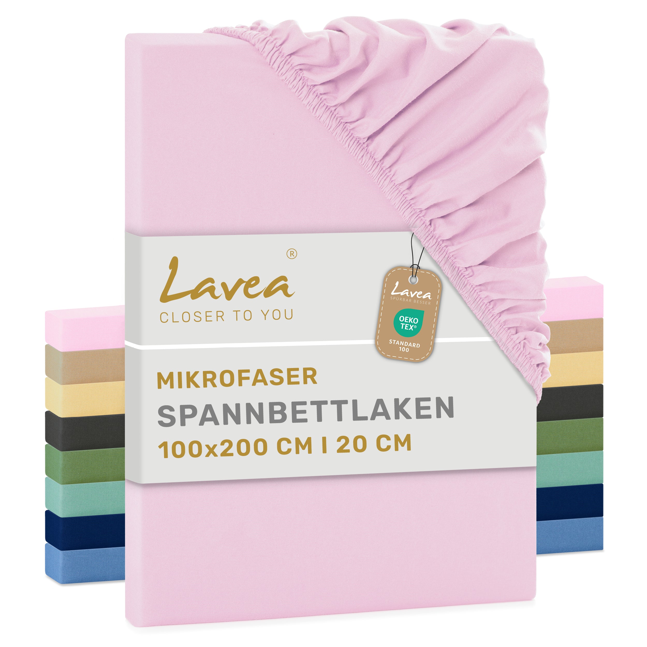 Fitted sheet, microfibre, with all-round elastic