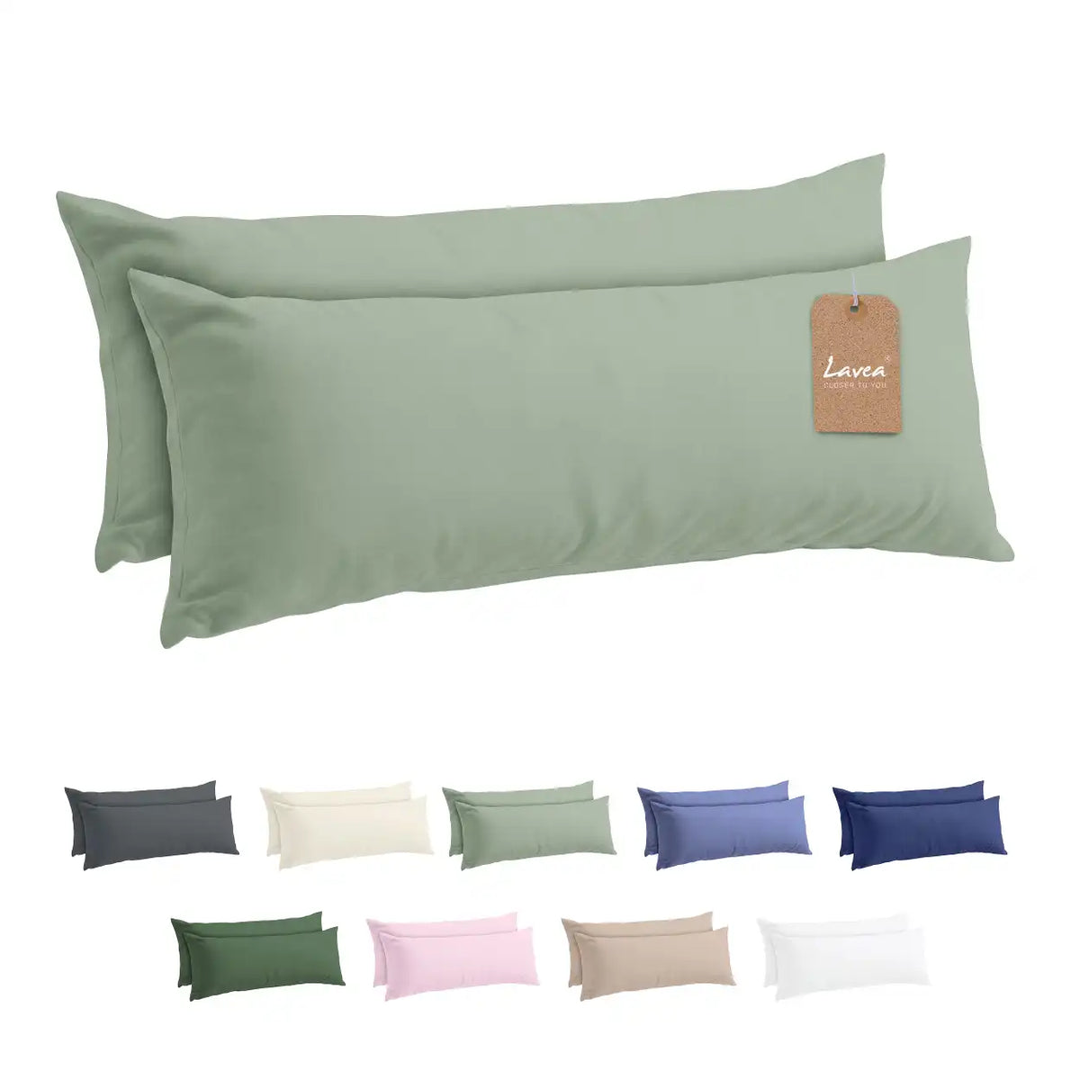 Lavea® 2er Set Kissenbezug – Kopfkissenbezug 100% Mikrofaser