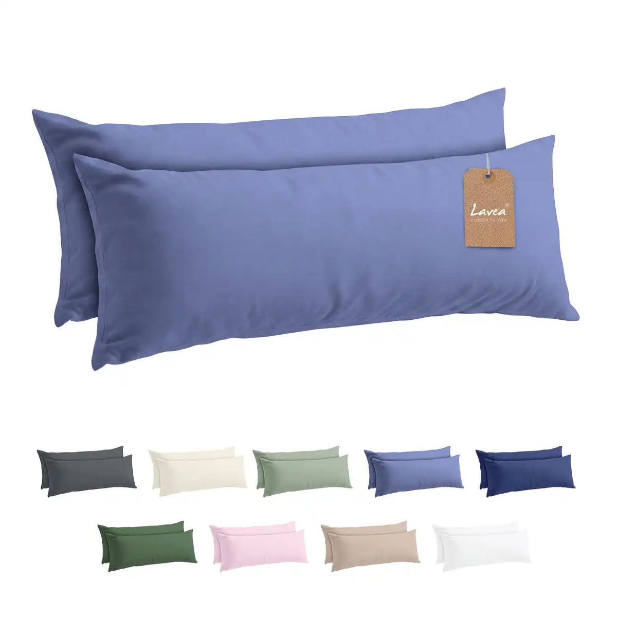 Lavea® 2er Set Kissenbezug – Kopfkissenbezug 100% Mikrofaser