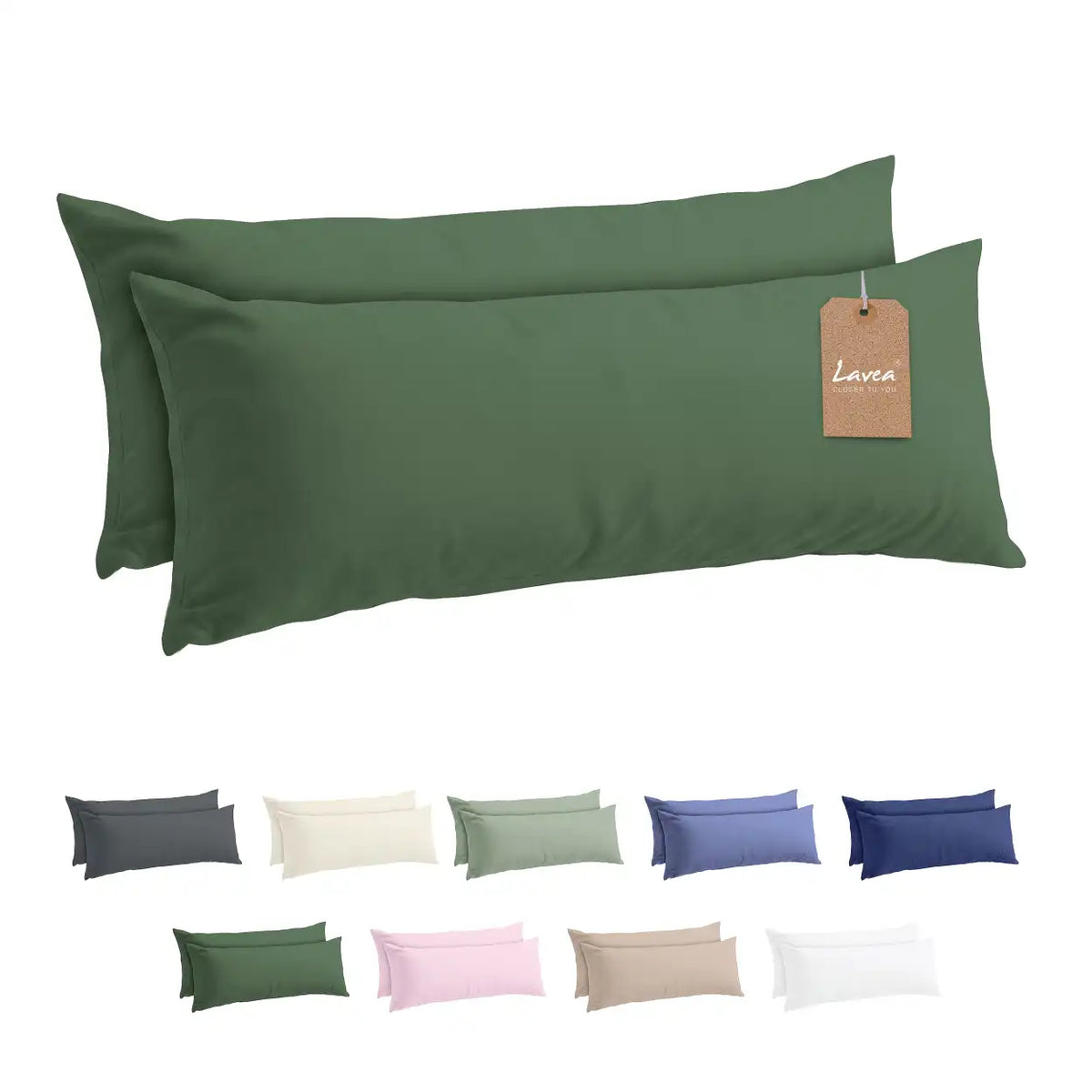 Lavea® 2er Set Kissenbezug – Kopfkissenbezug 100% Mikrofaser