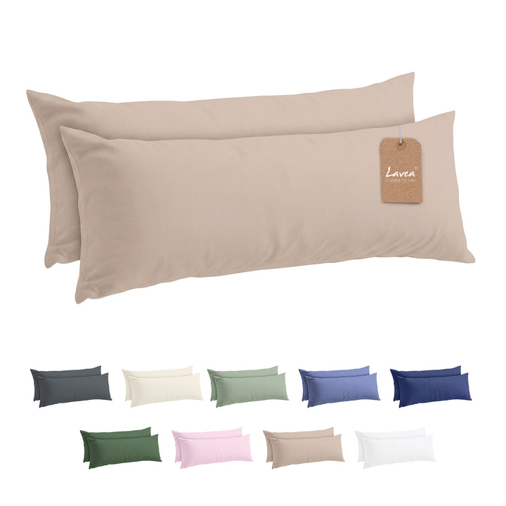 Lavea® 2er Set Kissenbezug – Kopfkissenbezug 100% Mikrofaser