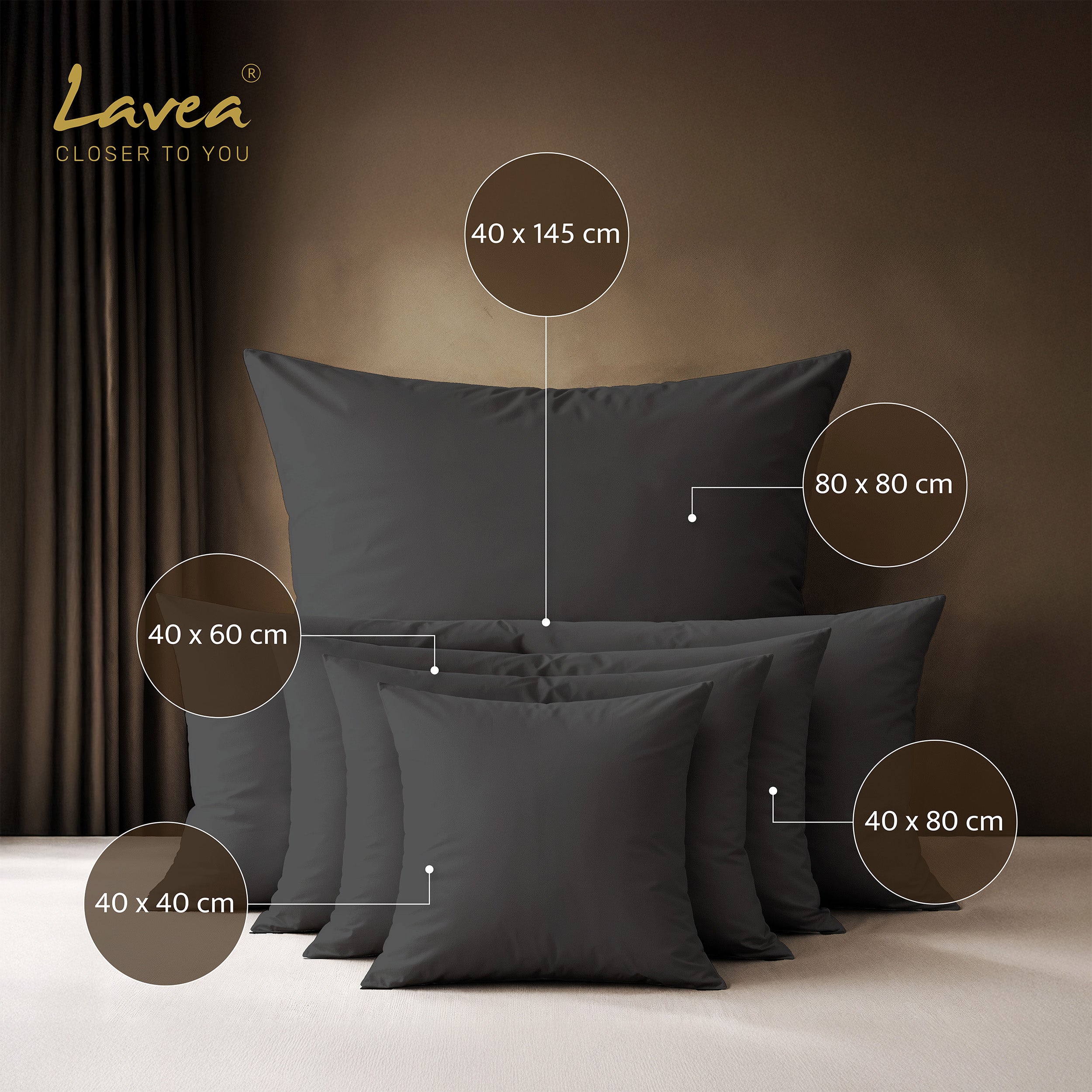 Jasmine Pillowcase, Set of 2, 100% Cotton, with Zipper