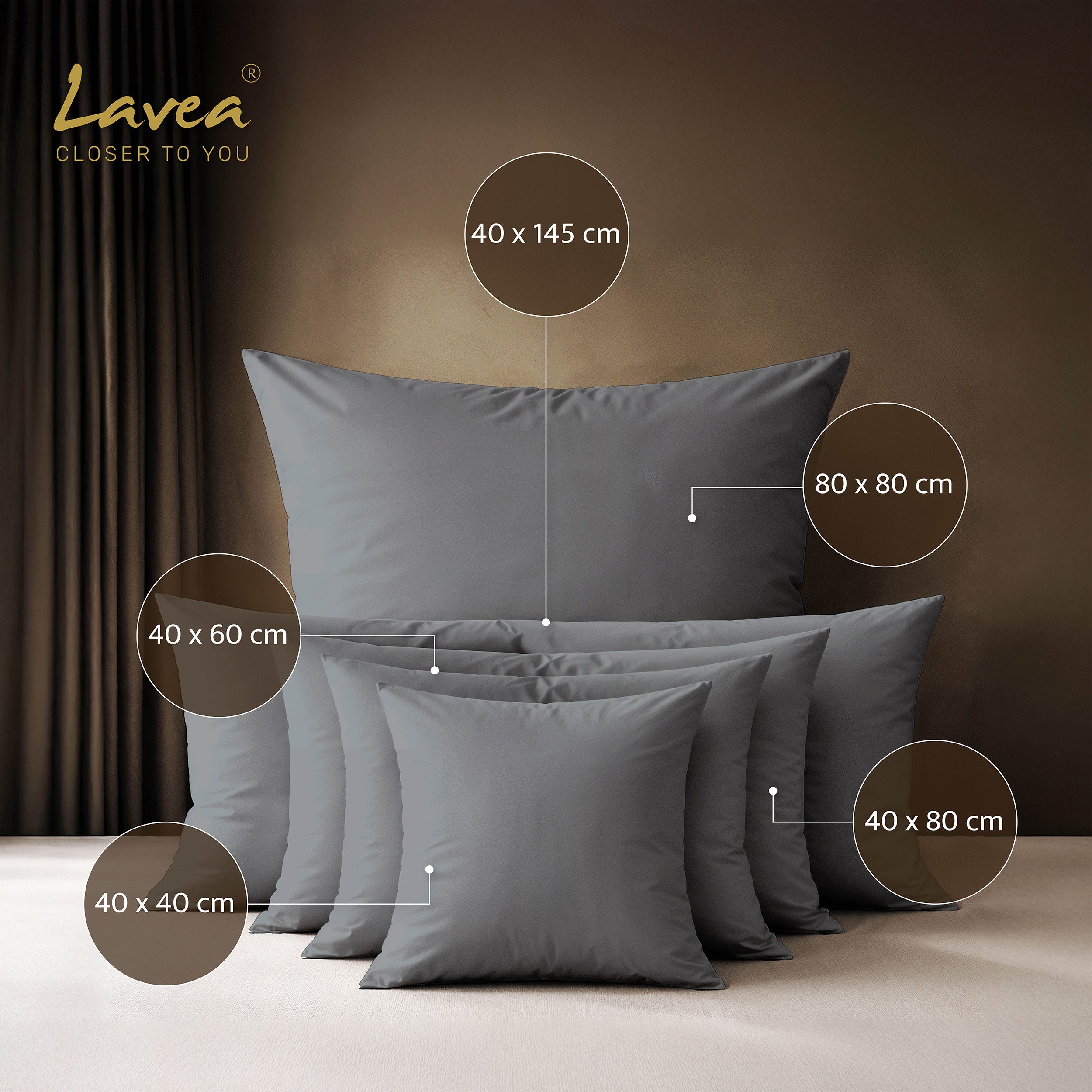 Jasmine Pillowcase, Set of 2, 100% Cotton, with Zipper
