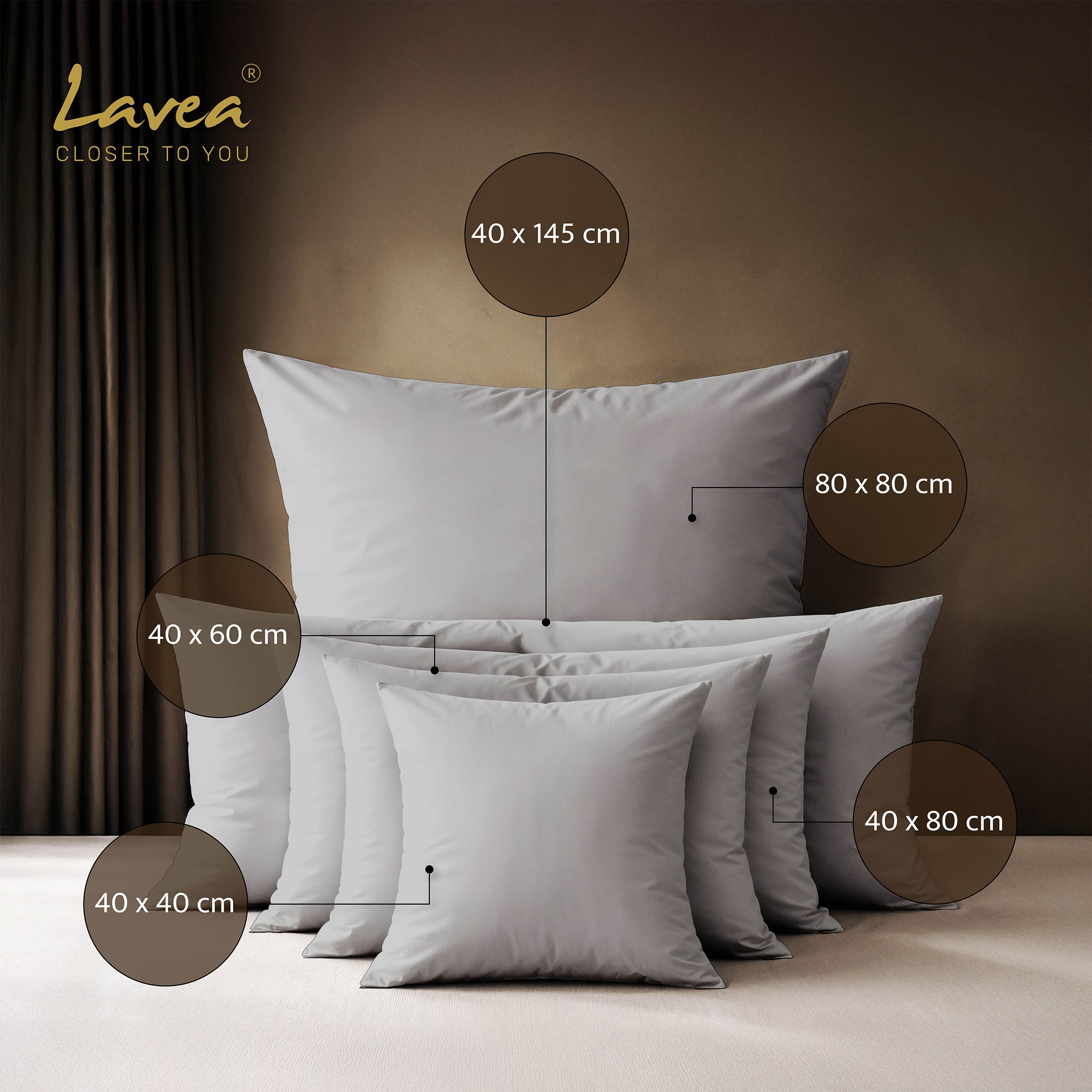 Jasmine Pillowcase, Set of 2, 100% Cotton, with Zipper