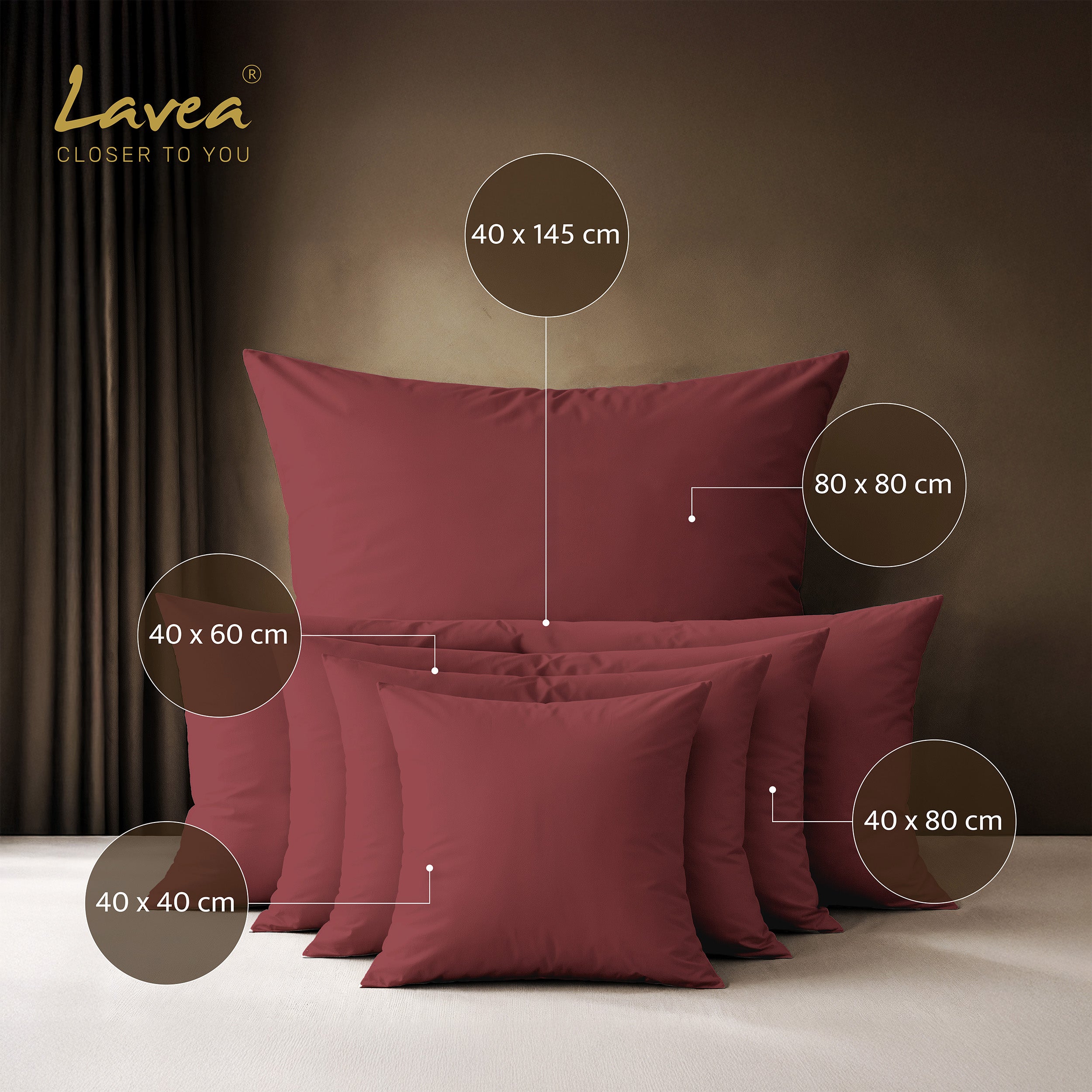 Jasmine Pillowcase, Set of 2, 100% Cotton, with Zipper
