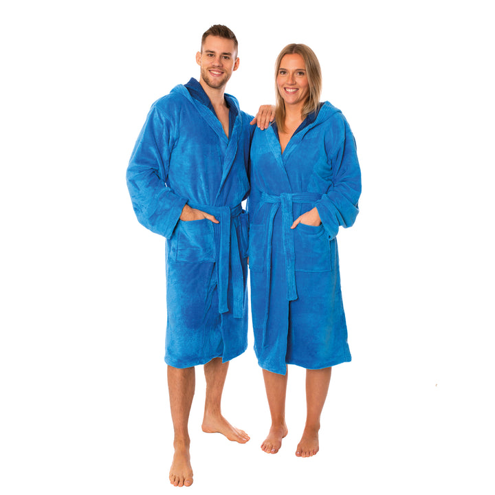 Unisex Bademantel Madrid mit Kapuze – Premium Komfort aus Bambusviskose & Baumwolle