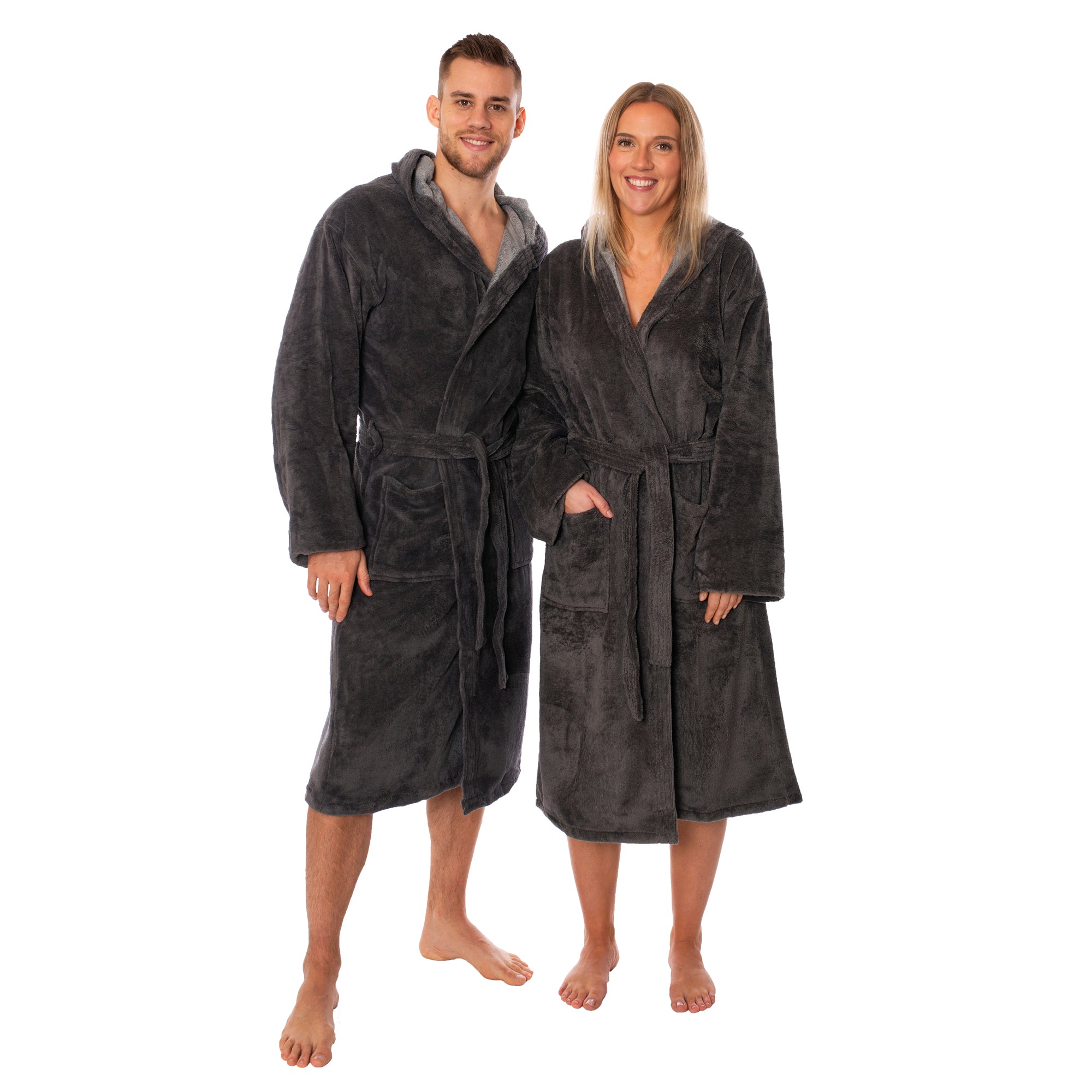 Unisex Bademantel Madrid mit Kapuze – Premium Komfort aus Bambusviskose & Baumwolle