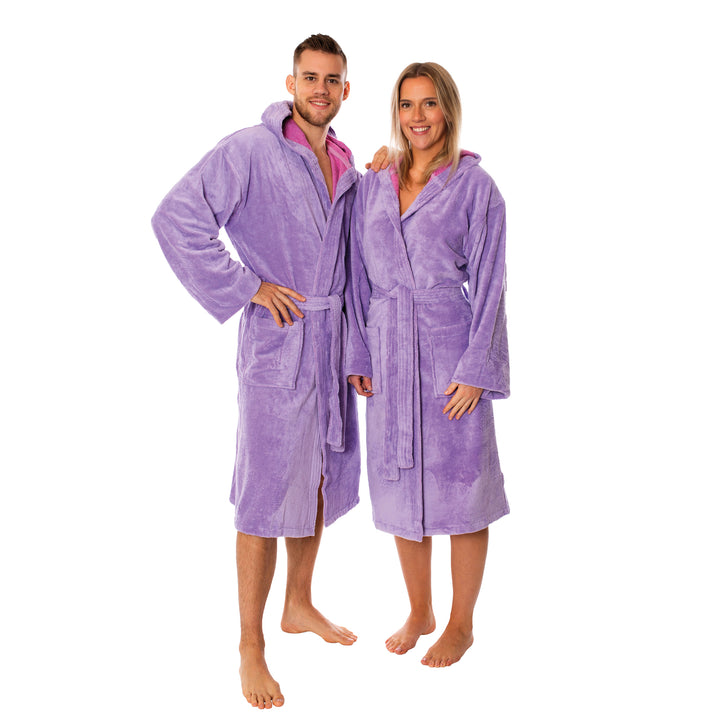 Unisex Bademantel Madrid mit Kapuze – Premium Komfort aus Bambusviskose & Baumwolle