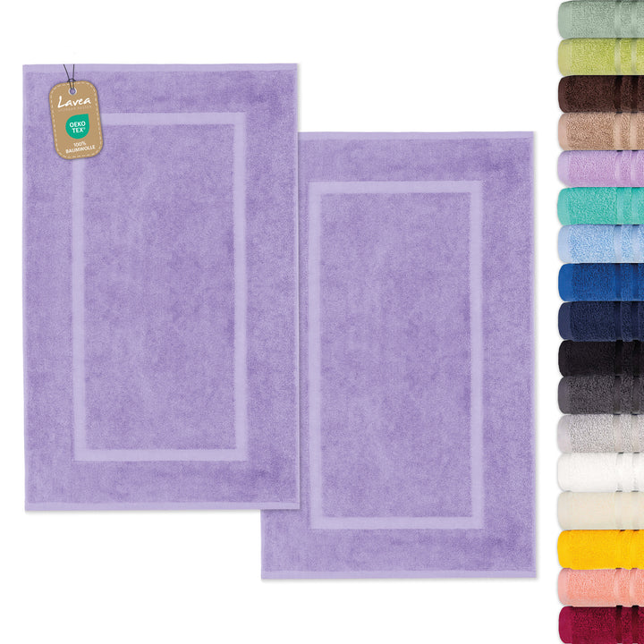 Badematte Elena, 2er Set, 100% Baumwolle, 50x80 cm