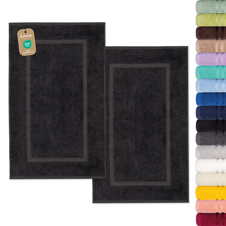 Badematte Elena, 2er Set, 100% Baumwolle, 50x80 cm