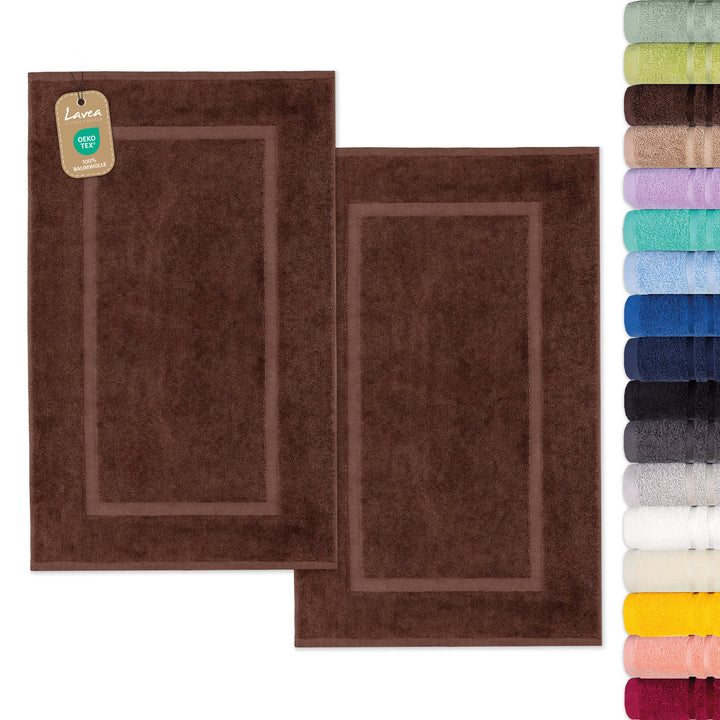 Badematte Elena, 2er Set, 100% Baumwolle, 50x80 cm