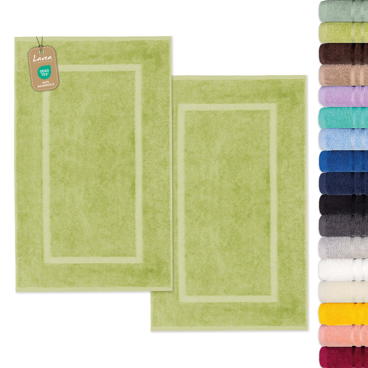 Badematte Elena, 2er Set, 100% Baumwolle, 50x80 cm