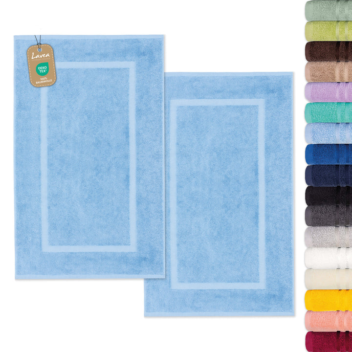 Badematte Elena, 2er Set, 100% Baumwolle, 50x80 cm