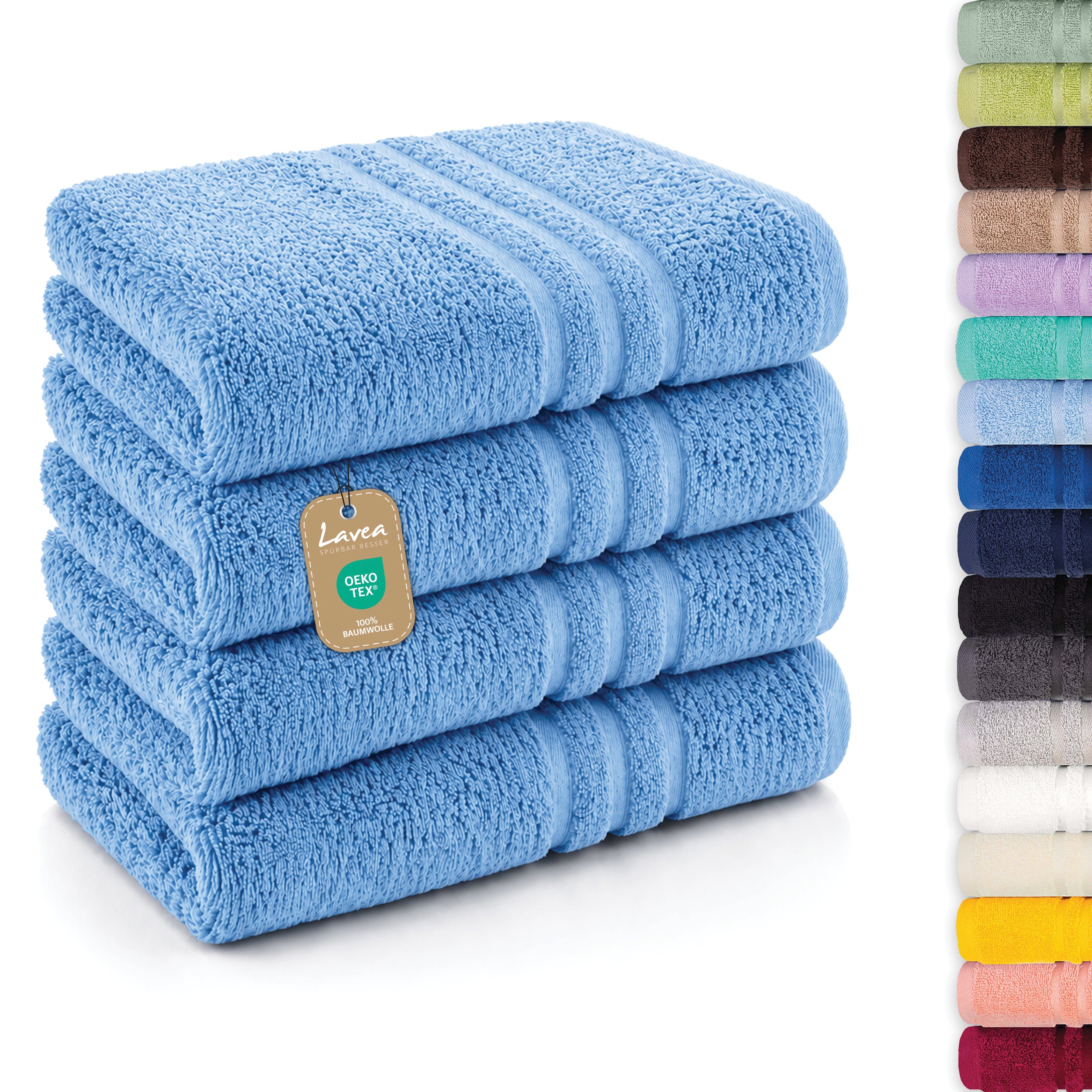 Handtuch Elena, 4er Set, 100% Baumwolle, 50x100 cm