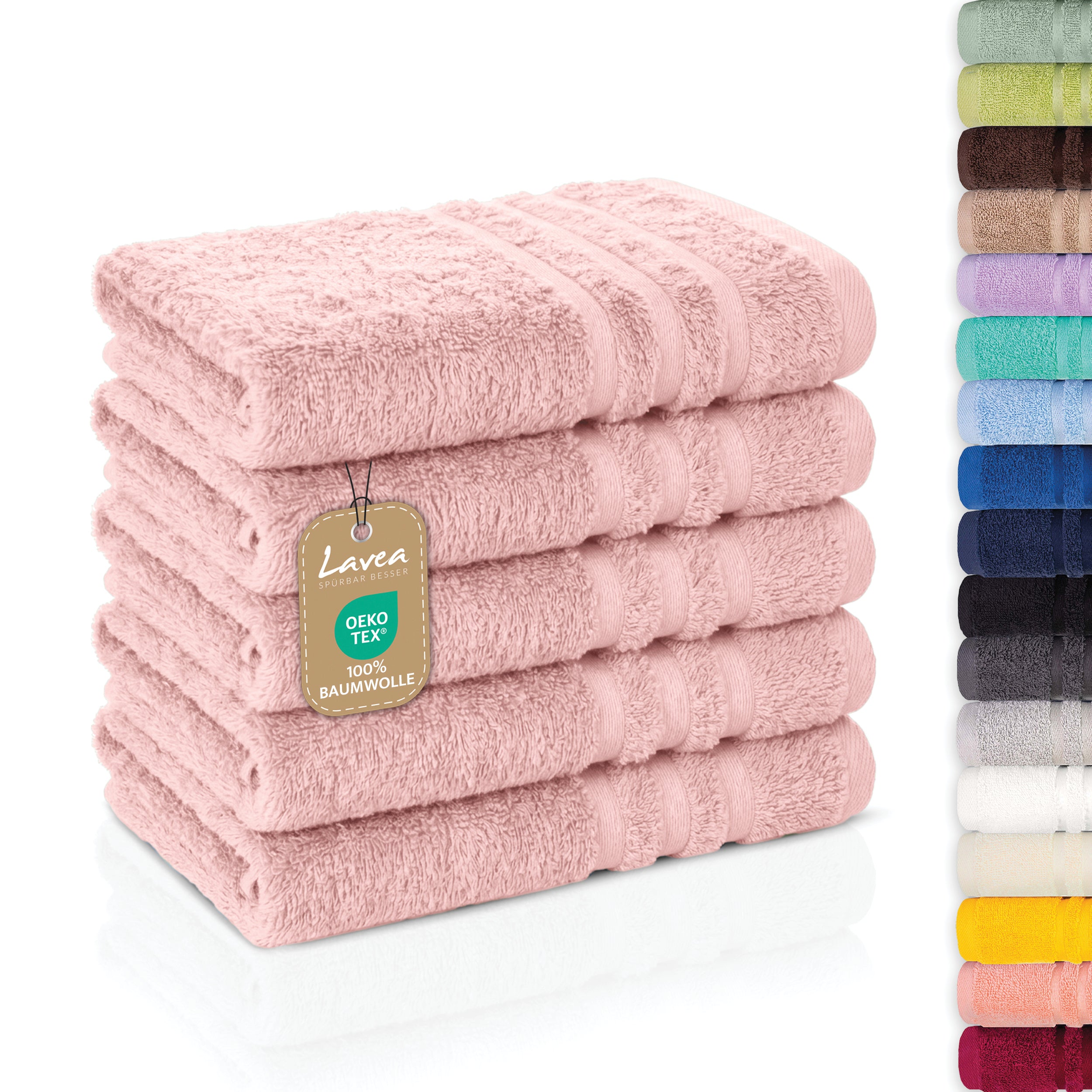 Guest Towel Elena, 5-piece set, 100% cotton, 30x50 cm