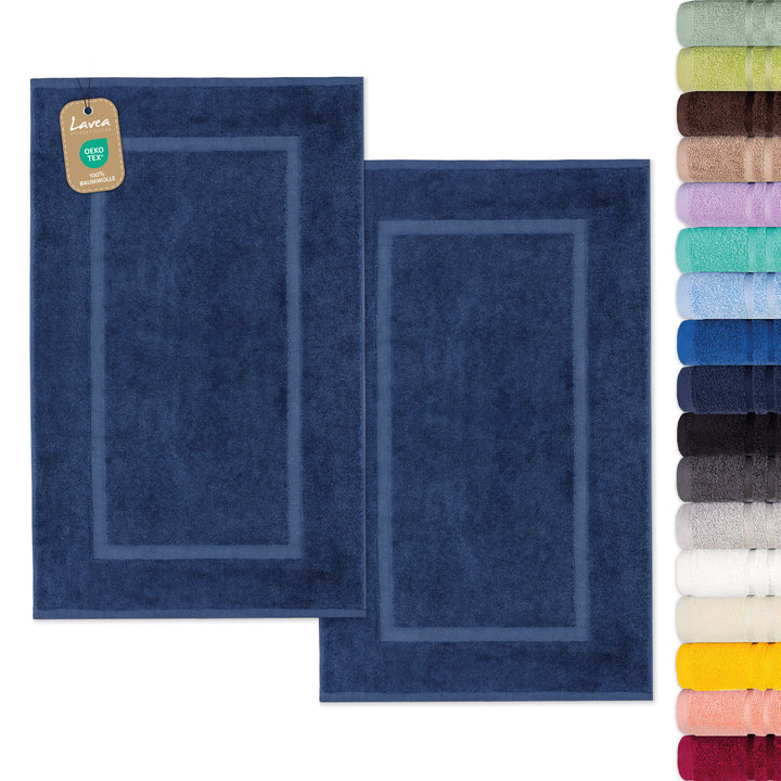 Badematte Elena, 2er Set, 100% Baumwolle, 50x80 cm