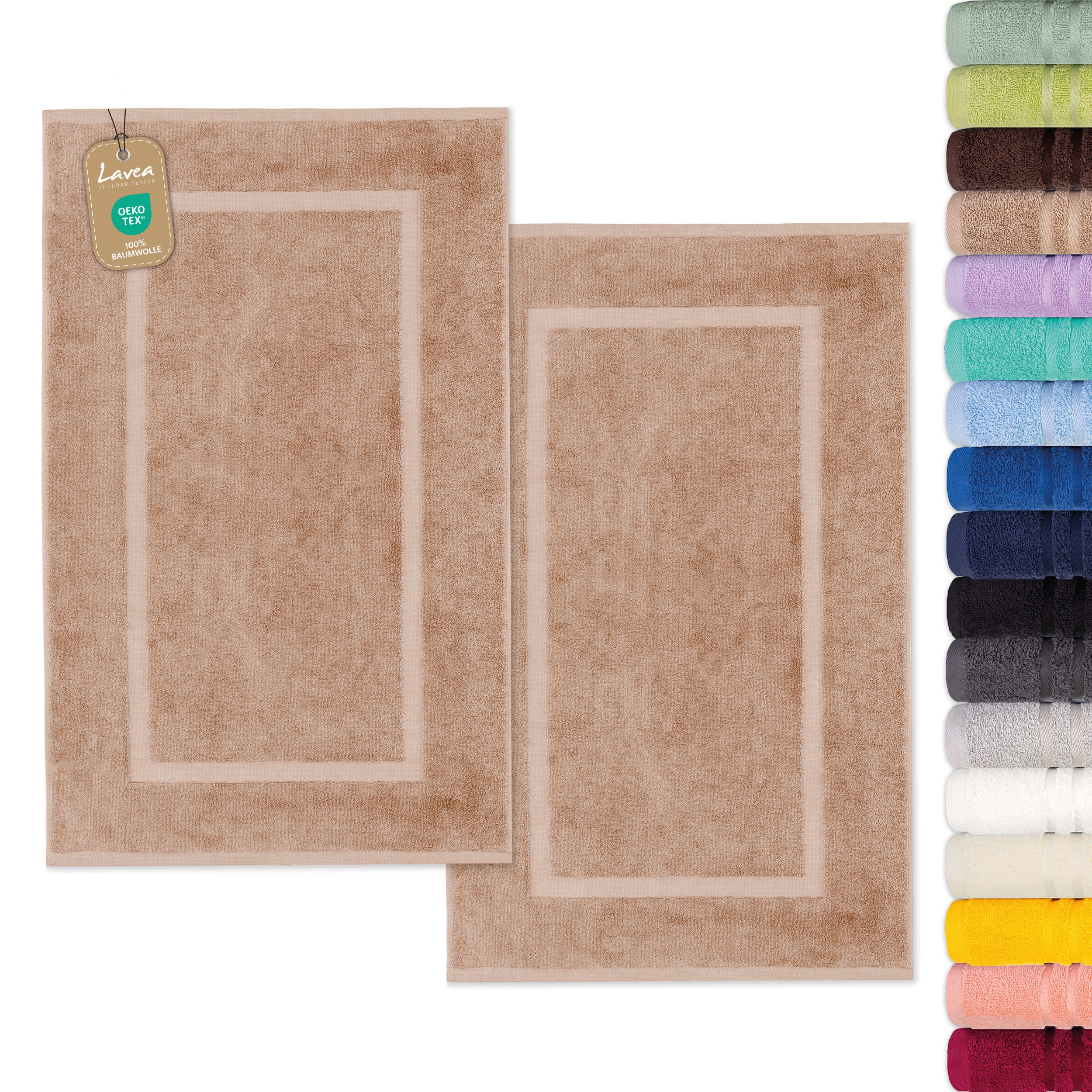 Bath Mat Elena, Set of 2, 100% Cotton, 50x80 cm