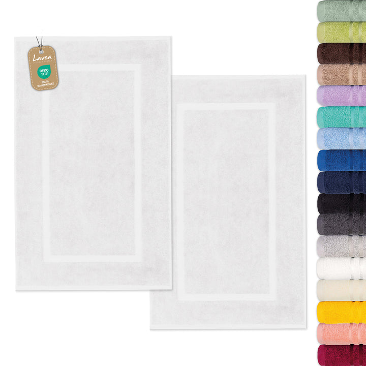Badematte Elena, 2er Set, 100% Baumwolle, 50x80 cm
