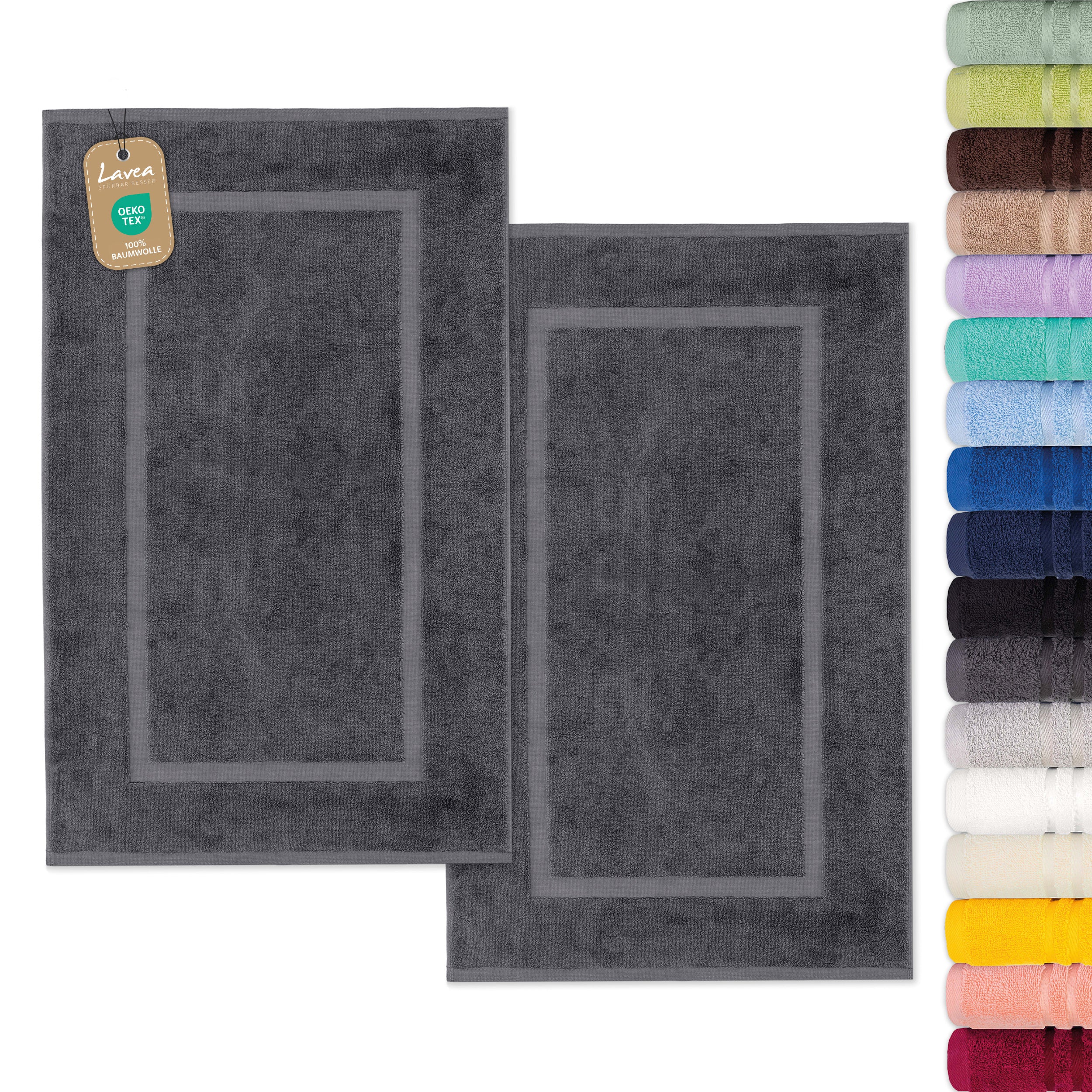 Bath Mat Elena, Set of 2, 100% Cotton, 50x80 cm