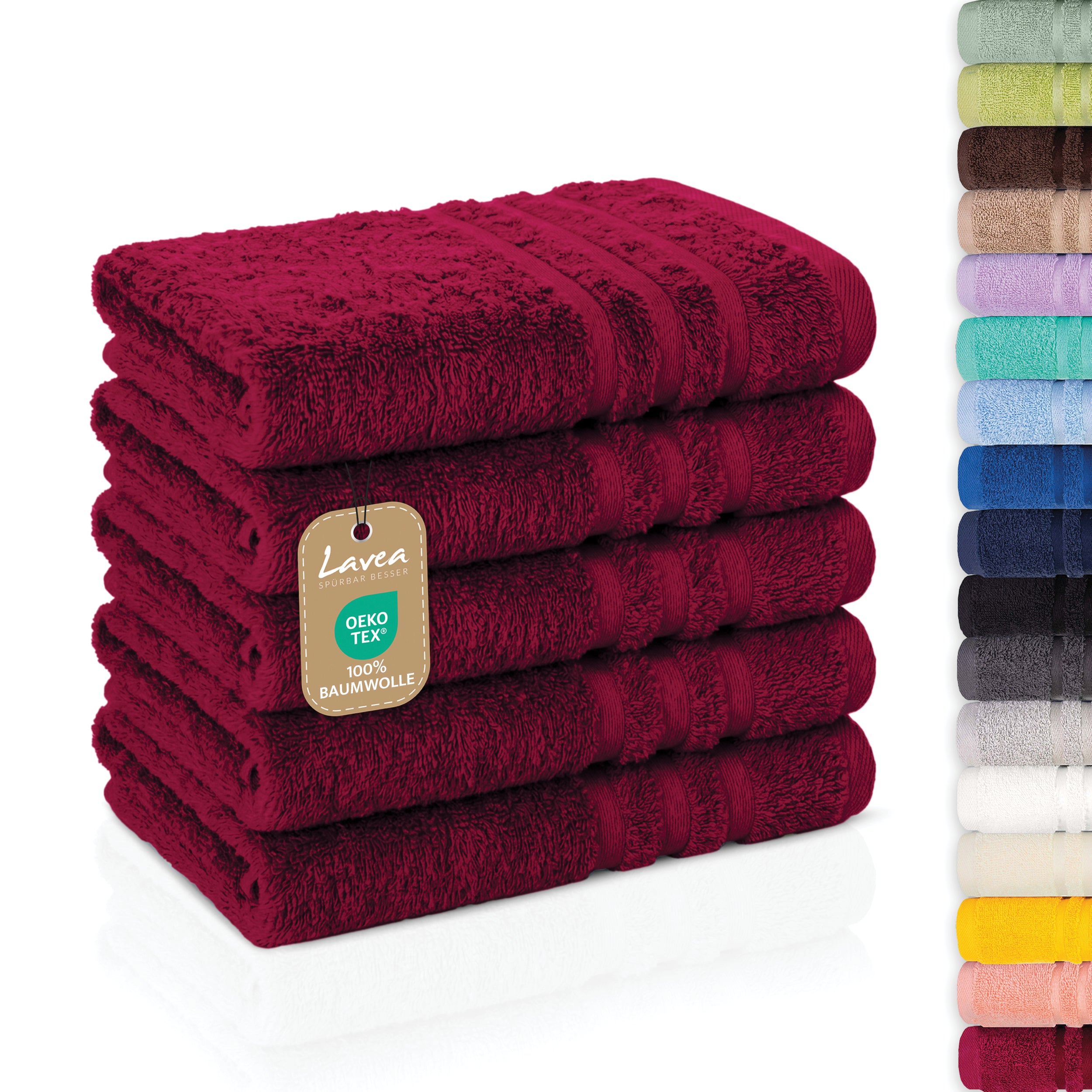 Guest Towel Elena, 5-piece set, 100% cotton, 30x50 cm