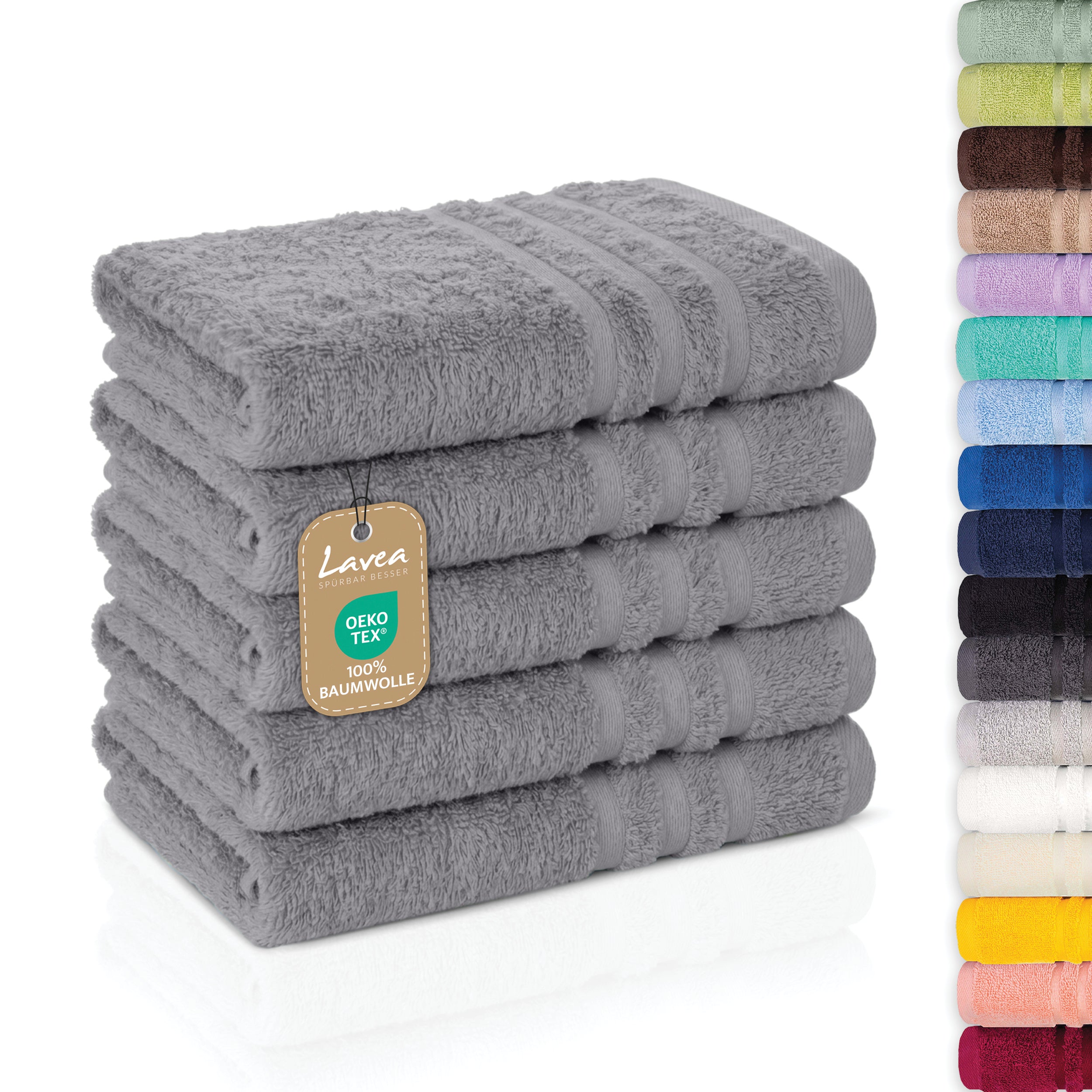 Guest Towel Elena, 5-piece set, 100% cotton, 30x50 cm