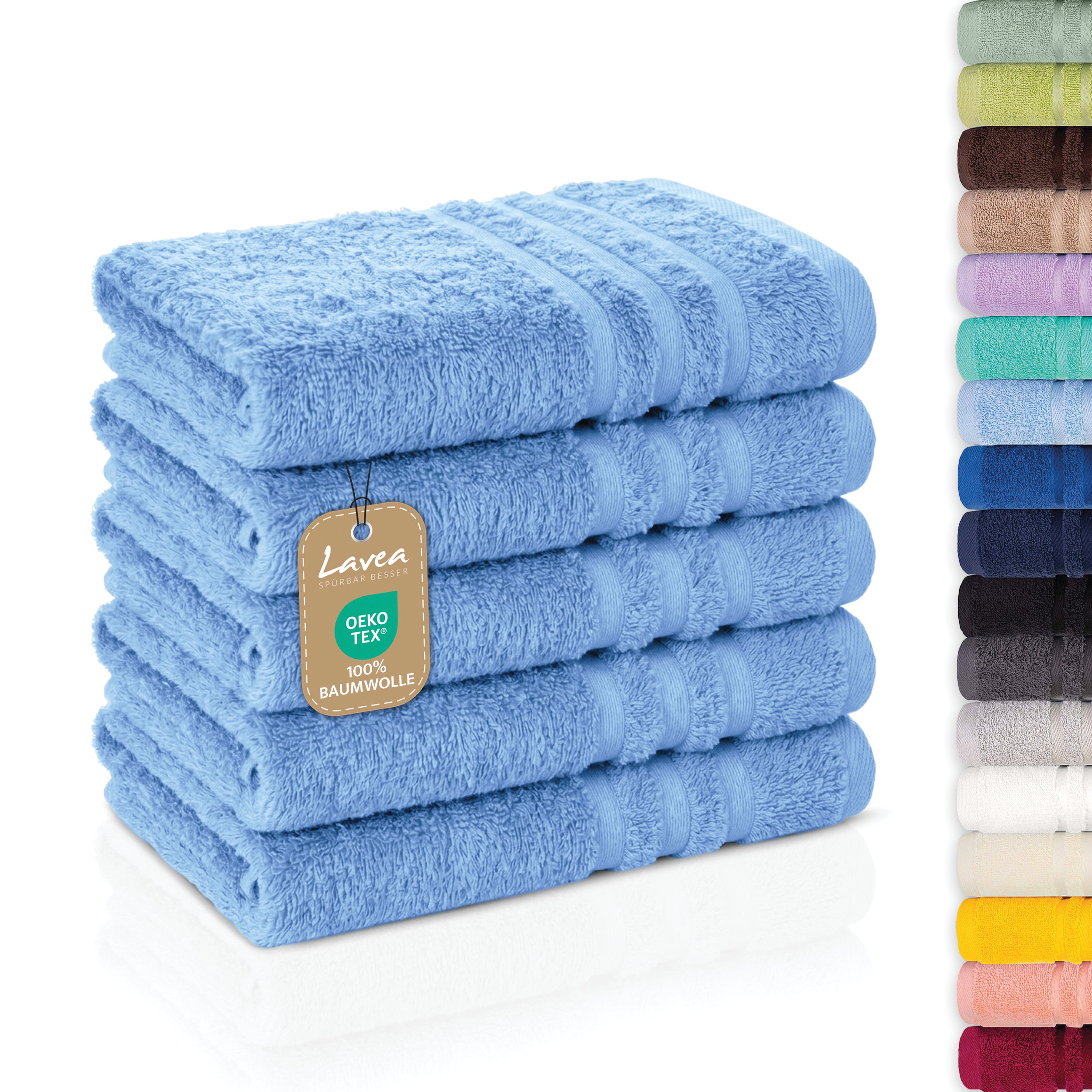 Guest Towel Elena, 5-piece set, 100% cotton, 30x50 cm