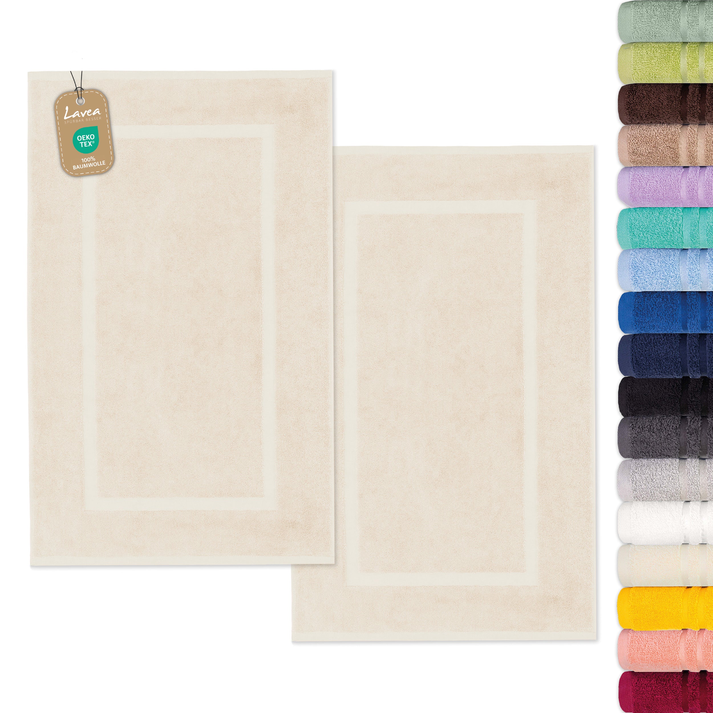 Bath Mat Elena, Set of 2, 100% Cotton, 50x80 cm