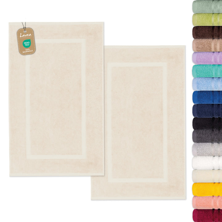 Badematte Elena, 2er Set, 100% Baumwolle, 50x80 cm