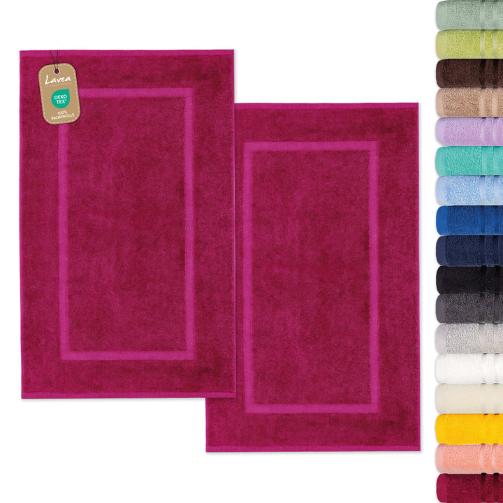 Badematte Elena, 2er Set, 100% Baumwolle, 50x80 cm
