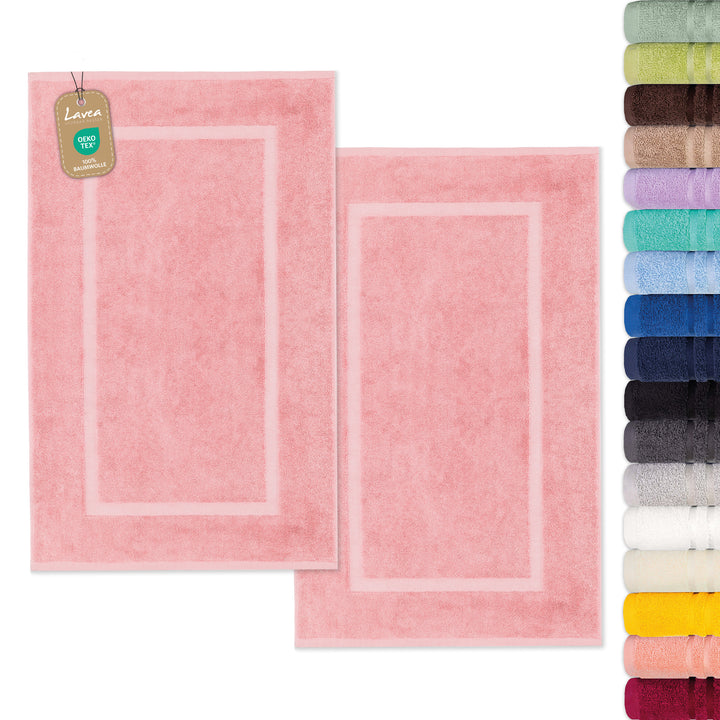 Badematte Elena, 2er Set, 100% Baumwolle, 50x80 cm
