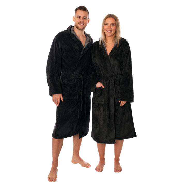 Unisex Bademantel Madrid mit Kapuze – Premium Komfort aus Bambusviskose & Baumwolle