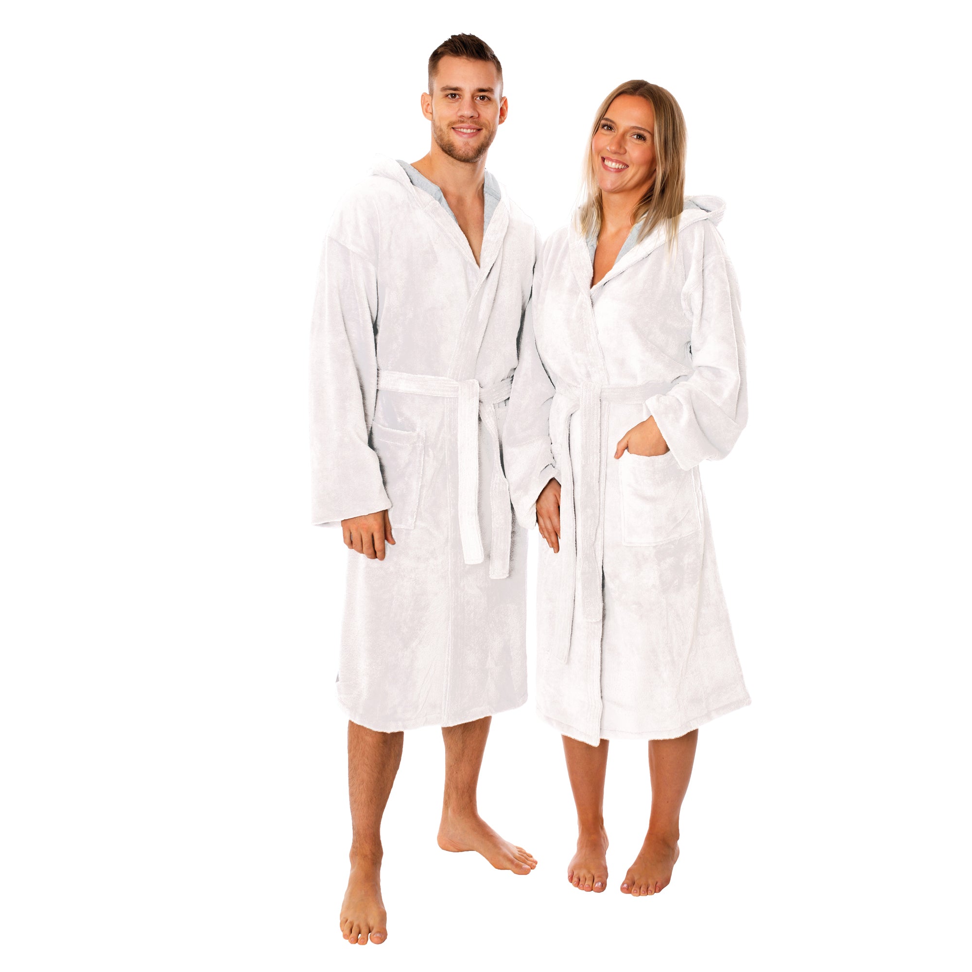 Unisex Bademantel Madrid mit Kapuze – Premium Komfort aus Bambusviskose & Baumwolle